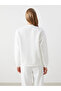 Lcw Vision Ecru College Collar Oversize Women's Zip-Up Sweatshirt - 4