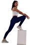Navy Blue Lace High Waist Viscose Lycra Leggings (with Big Size Option) - 2