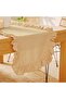 Beige Frilly Runner, Velvet Textured 40X110, Worry-Free Runner