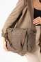 Women's Large Size Water Resistant Crinkle Fabric Crossbody Bag with Shoulder Strap