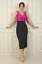Women's Thick Strap Lined Top Satin Crepe Chanel Long Dress Slim Fit - 3