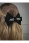 Velvet Zircon Stone Bow French Buckle - 2