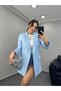 Women's Single-Button Blazer Jacket - 3