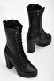 Women's Black Platform Boots - Heels, Lace-Up and Zip-Up - 2