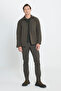 Men's Khaki Water Repellent Standard Fit Regular Fit Pocket Shirt Collar Coat - 2
