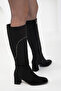 Black Suede Women's Boots 20033