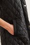 Women's Black Hooded Quilted Vest with Zippered Fur Detail and Pocketsylk- 19000051 - 5
