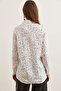 Women's White Black Semi Sheer Woven Shirtgml- 19001265 - 2