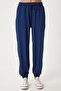 Women's Navy Blue Modal Blend Jogger Sweatpants En00617 - 4