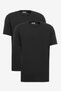 Unisex Pack of 2 100% Cotton Slim Fit Slim Fit Crew Neck Black T-Shirts