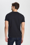 Unisex 5-Piece 100% Cotton Slim Fit Slim Fit Crew Neck Black T-Shirts Pack - 7