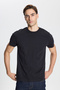 Unisex 5-Piece 100% Cotton Slim Fit Slim Fit Crew Neck Black T-Shirts Pack - 3