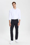 Cotton Lycra Flexible Slim Fit Slim Fit 5 Pocket Men's Black Chino Pants - 5