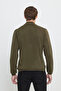 Non-Pilling Anti-Pilling Standard Fit Regular Cut Half Turtleneck Men's Khaki Knitwear Sweater - 7