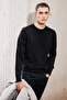 Standard Fit Regular Cut Crew Neck Men's Navy Blue Knitwear Sweater
