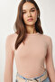 Women's Biscuit Crew Neck Basic Knitted Blouse Cr00439 - 3