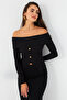 Women's Black Madonna Collar Blouse Rlo77 - 4