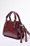 Bordo Çapraz Askılı Kadın Mini Boy Tote Çanta TWOAW25OC00004 - 5