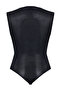 Siyah Aksesuar Detaylı Çıtçıtlı Simli Örme Body TPRSS25BD00005 - 7