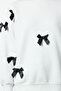 Ecru Ribbon Detail Oversize/Wide Fit Thick Knitted Sweatshirt Twoaw25Sw00069 - 3