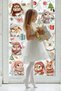 Cute Rabbits New Year Christmas Ornament Glass Door Wall Christmas Sticker Set - 2