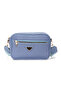 Women's Cross Strap Blue Shoulder Bag with Wallet - 5