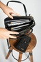 Stylish Black Shoulder and Hand Bag Medium Size - 2