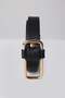 Black-Rectangular Buckle Belt - 3