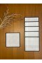 6Pcs Linen Black Color Embroidered Square Cocktail Presentation Napkin