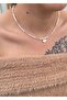 Trapezoid Pearl Crystal Heart Figured Women's Necklace - 2