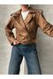Oversized Belted Leopard Leather Style Jacket - 6