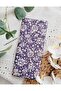 Poplin Fabric Floral Pattern Purple 100% Cotton 50X170Cm (1Pcs)