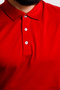 Premium Polo Collar Regular Fit (Classic Fit) Textured 100% Mercerized Cotton Red T-Shirt - 8