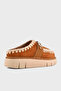 With Logo Genuine Leather Soft Furry Stitching Detail Thick Sole Eskimo Slippers Slippers Mu.Fw531 - 4