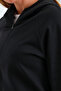 Vasco Women's Zippered Hooded Black Sweatshirt with Pockets - 5