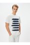 Abstract Printed T-Shirt Crew Neck Short Sleeve Cotton - 3