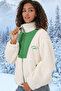 5194 Women's Plush Coat Jacket - Emerald Green - 3