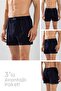 Men's Cotton Comfortable Cut Towel Waist Boxer 3 Pack Navy Blue