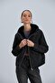 Hooded Double Sided Rabbit Plush Women's Coat