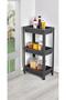 Vesken 3 Tier Kitchen Bathroom Organizer Shelf Unit (BLACK)