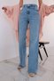 By-1240 Penolope Women's Mund Natural Wide Leg Jeans Stone High Waist Boyfriend Loose Denim Pants - 4