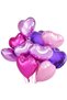 5 Pieces Pink Heart Foil Balloon 45 cm Candy Pink Shiny Baby Shower Heart-Shaped Marriage Proposal Romantic - 4
