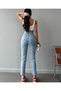 Mom Jean Lycra Snow Wash Jean Trousers (Buy 1 Size Larger) - 3