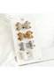 Set of 4 Glittery Bow Hair Clips for Babies, 6cm Ecru-Silver-Light Gold-Dark Gold