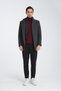 Stand Collar Thick Men's Cashmere Coat with Detachable Shawl Collar Standard Fit - 6