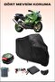 Black Kawasaki Zx-9 R Rear Bag Compatible Motorcycle Tarpaulin Waterproof Durable Fabric