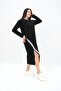 Women's Plus Size Double Stripe Detail Long Dress 5279-25 - 3