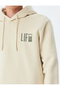 Embroidered Raised Cotton Hooded Sweatshirt - 5