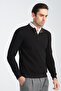 Men's Winter Regular Fit Polo Neck Basic Sweatshirt - 6