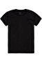 Boy's Cotton Crew Neck Flannel T-Shirt Black - 4